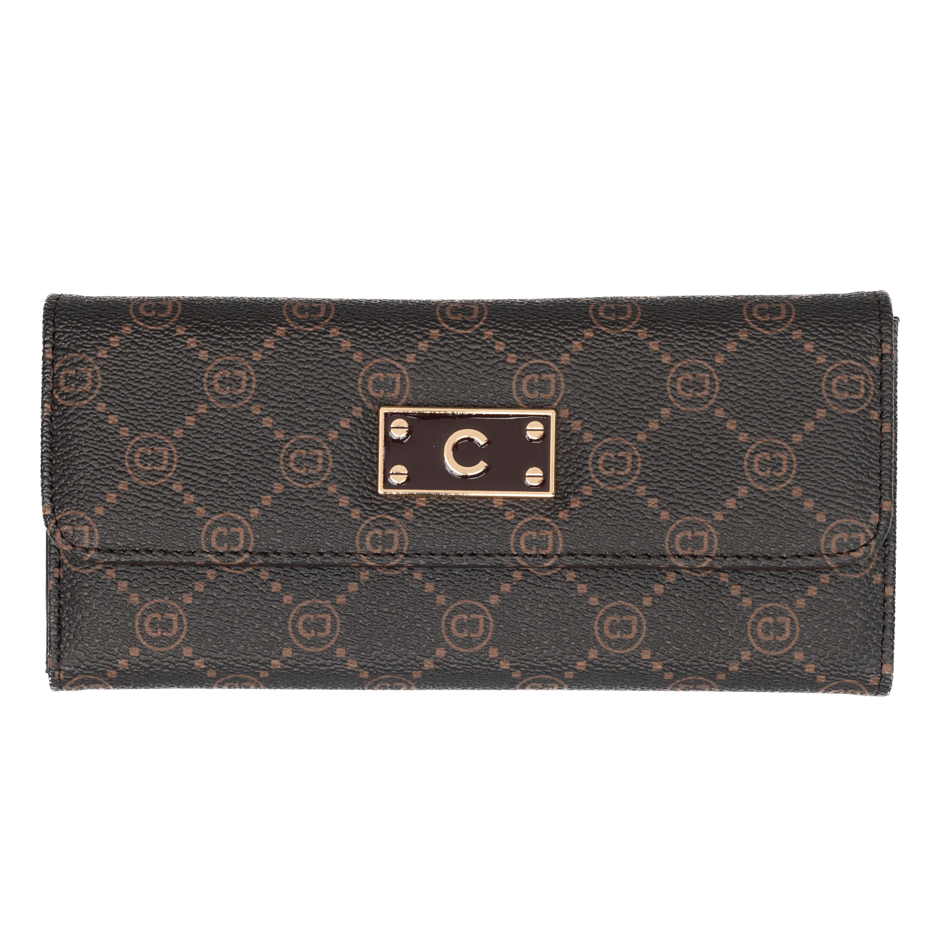 Portafoglio Trifold Con Patta Audrey