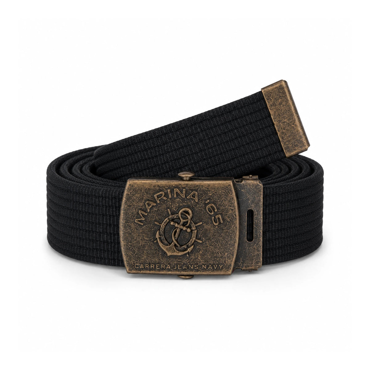 Cintura in nastro con fibbia anticata Carrera Accessori Nero