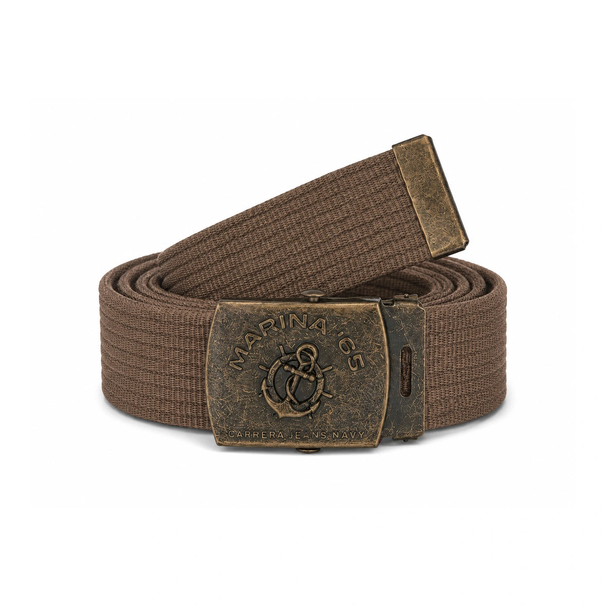 Cintura in nastro con fibbia anticata Carrera Accessori Beige